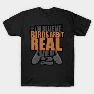 Two Thumbs Up for Birds Aren't Real Theory! T-Shirt